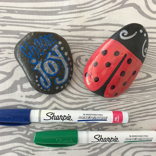 sharpie blog post rock painting