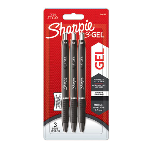 Sharpie S-Gel Gel Pens Black 0.7mm 3 Pack 6 3826db742c39f9a1f1eadaf4c976a89e