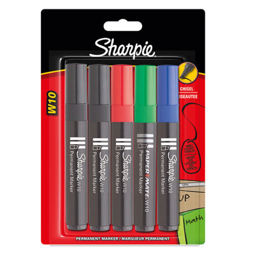 Sharpie M10 Chisel Markers Assorted 5 Pack 6 f24f071ce7bf8c82563245042940305f