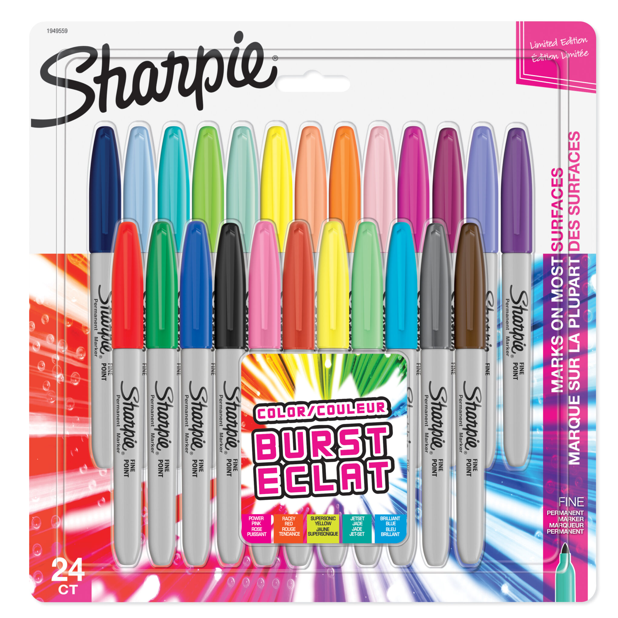 Sharpie Fine Permanent Markers Assorted Colour Burst 24 Pack 2 Sharpie Fine Permanent Markers Assorted Colour Burst 24 Pack